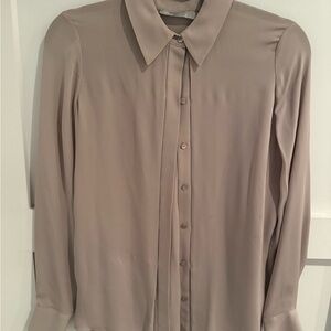 Vince Women's Taupe Button Down Shirt